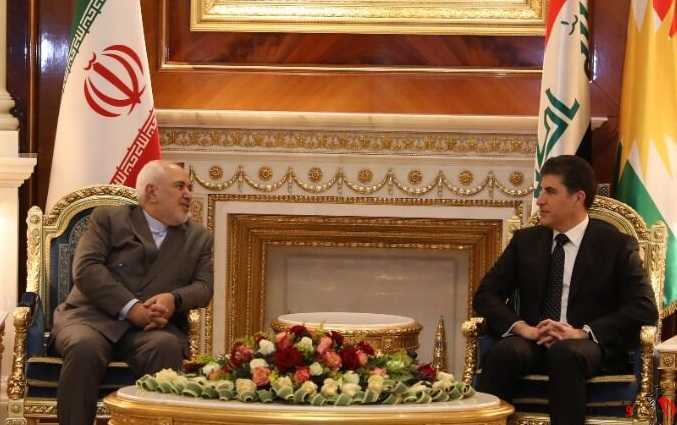 ظریف با رئیس اقلیم کردستان عراق دیدار کرد