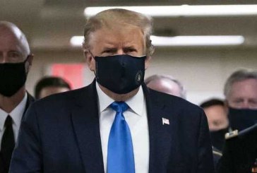 ترامپ هم بالاخره ماسک زد