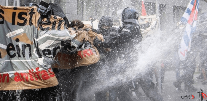 برخورد خشن پلیس با معترضان به محدودیت‌های کرونایی در انگلیس و آلمان