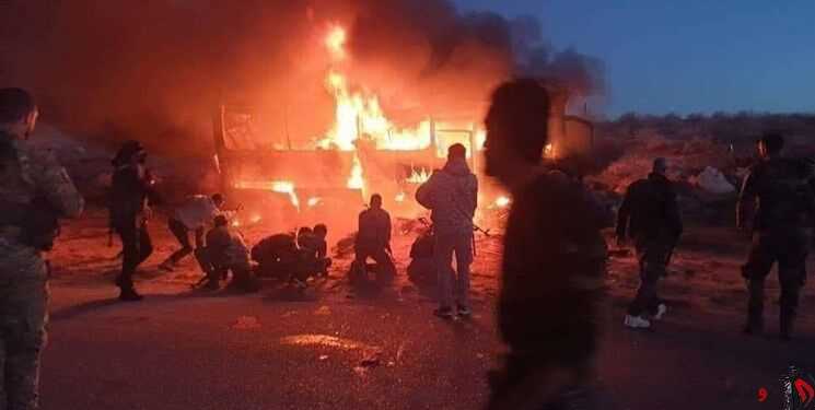 تروریست ها در حمله به یک اتوبوس در سوریه ۶ غیرنظامی را کشتند