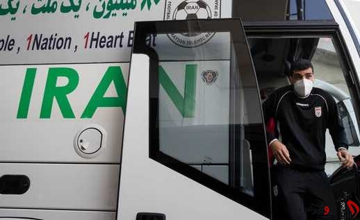 کاروان تیم ملی فوتبال ایران وارد جزیره کیش شد