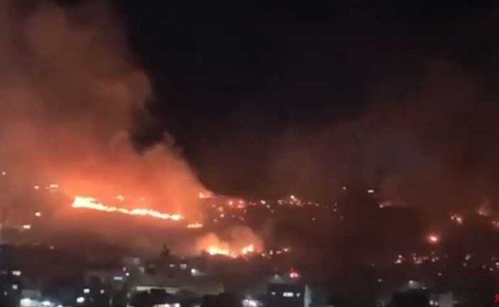 آتش سوزی گسترده در شمال سرزمین‌های اشغالی