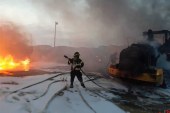 آتش سوزی در منطقه صنعتی نزدیک «دیمونا»‌ در فلسطین اشغالی