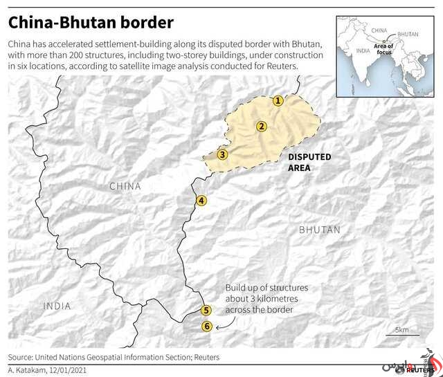افزایش سرعت ساخت‌وساز چین در مرز بوتان