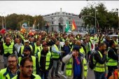 آغاز اعتصاب دوباره کامیون‌داران اسپانیایی