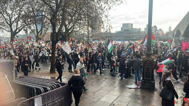 لندنی‌ها دوباره در حمایت از فلسطین به خیابان آمدند